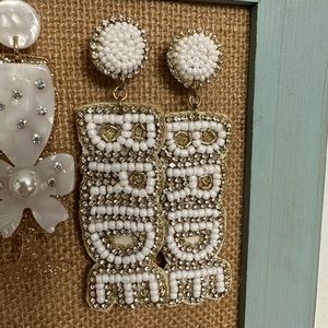 Beaded BRIDE Earrings